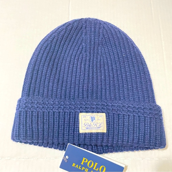 Polo by Ralph Lauren Patch Navy Beanie. - Picture 2 of 6
